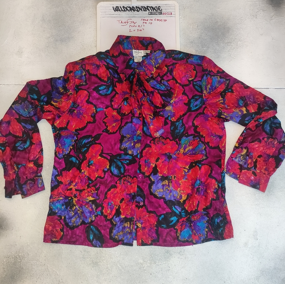 Funky Floral 90s Shirt by Tan Jay